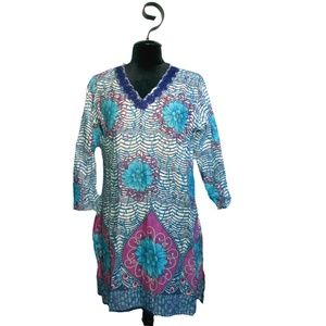 Unit 1 Casuals Blue Purple Swim Cover Up ~ M